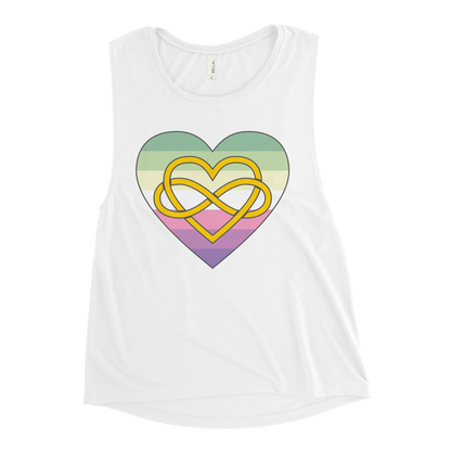 Polyamory Infinity Heart Genderfae Pride Ladies’ Muscle Tank