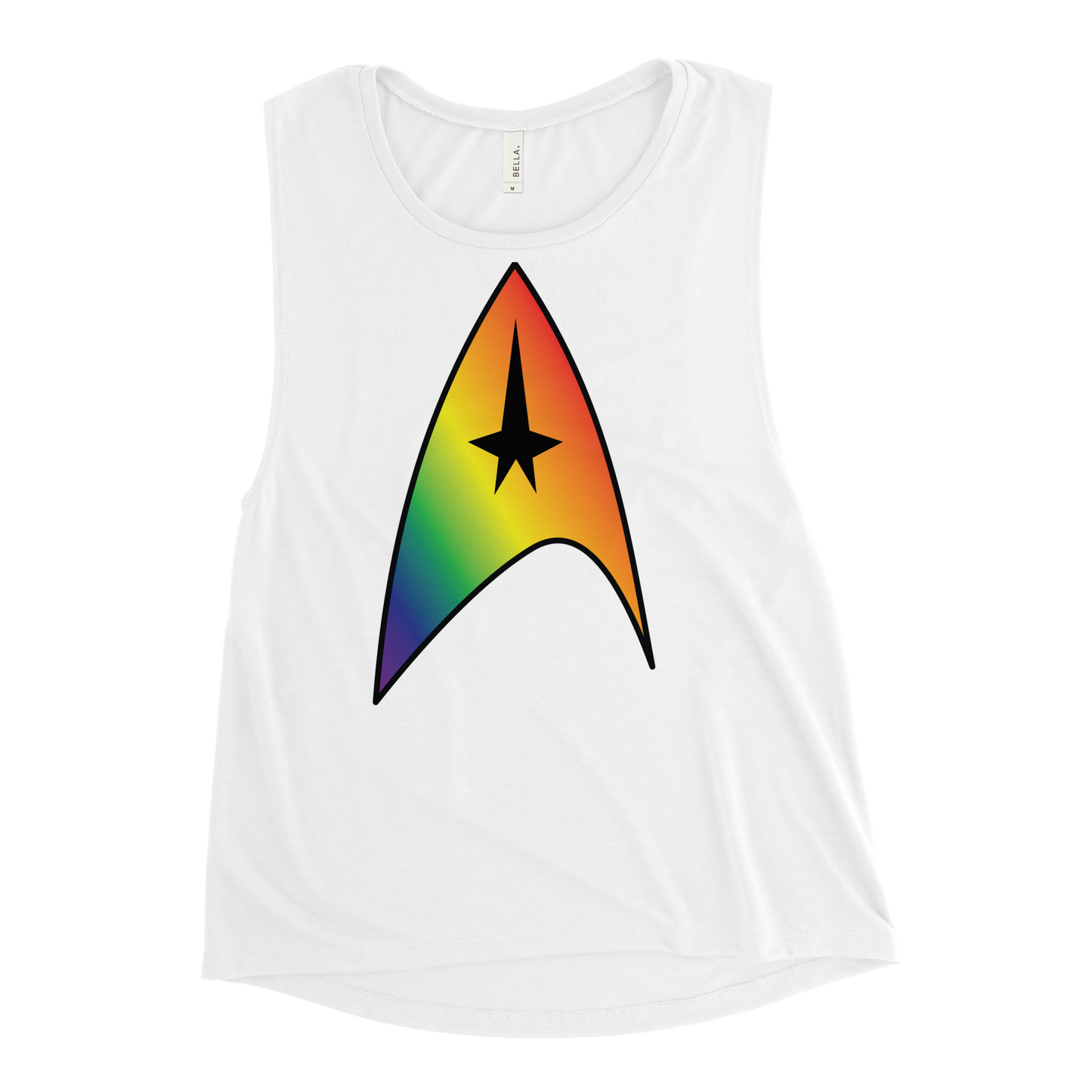 Starfleet Insignia - Rainbow Pride Ladies’ Muscle Tank