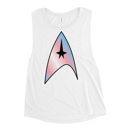 Starfleet Insignia - Trans Pride Ladies’ Muscle Tank