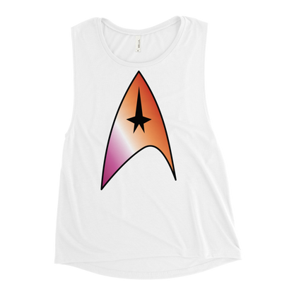 Starfleet Insignia - Lesbian Pride Ladies’ Muscle Tank