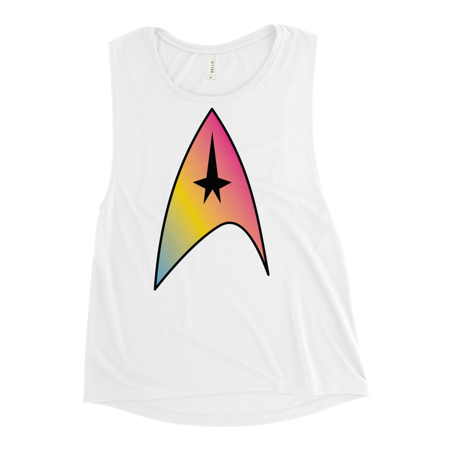 Starfleet Insignia - Pansexual Pride Ladies’ Muscle Tank