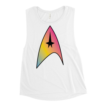 Starfleet Insignia - Pansexual Pride Ladies’ Muscle Tank