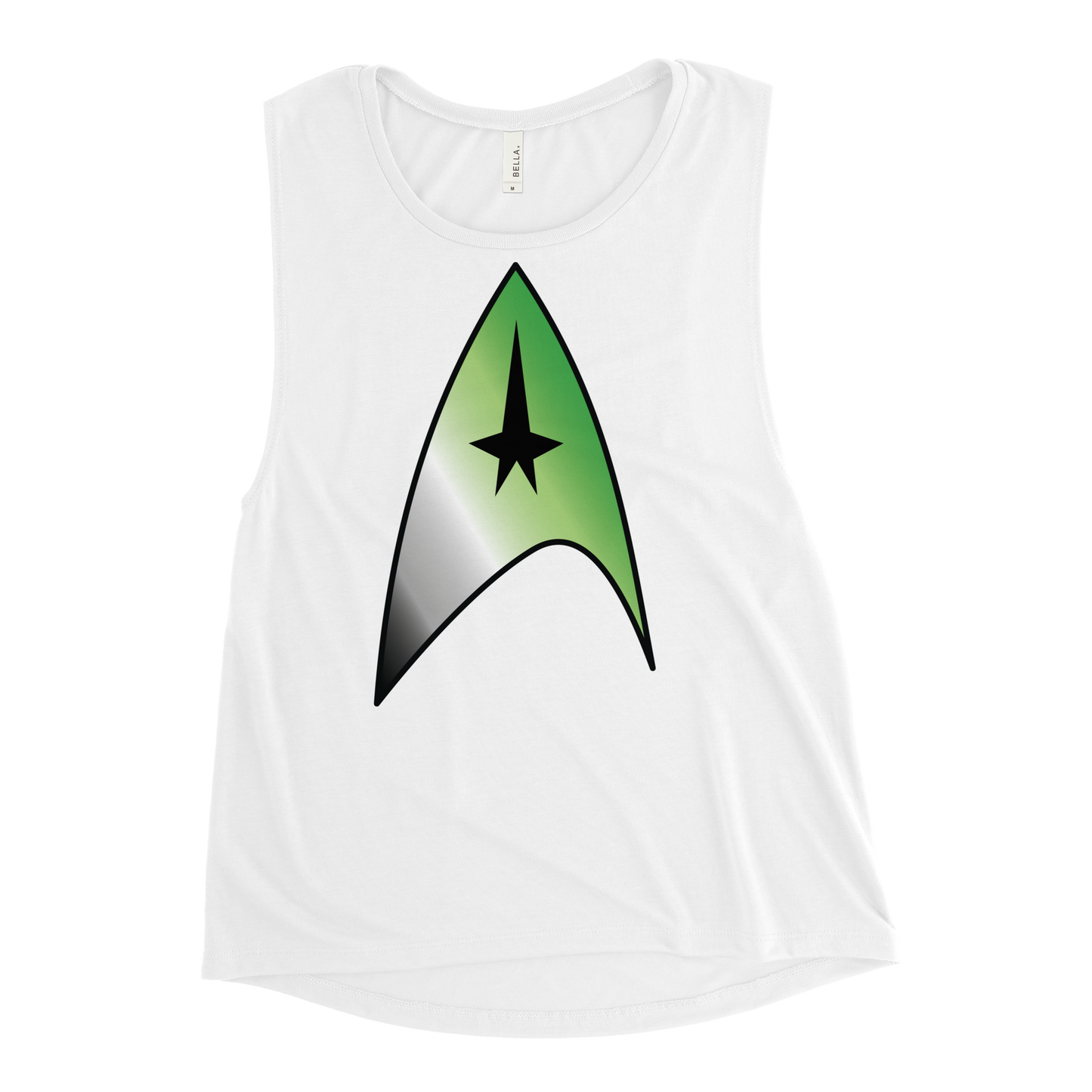 Starfleet Insignia - Aromantic Pride Ladies’ Muscle Tank