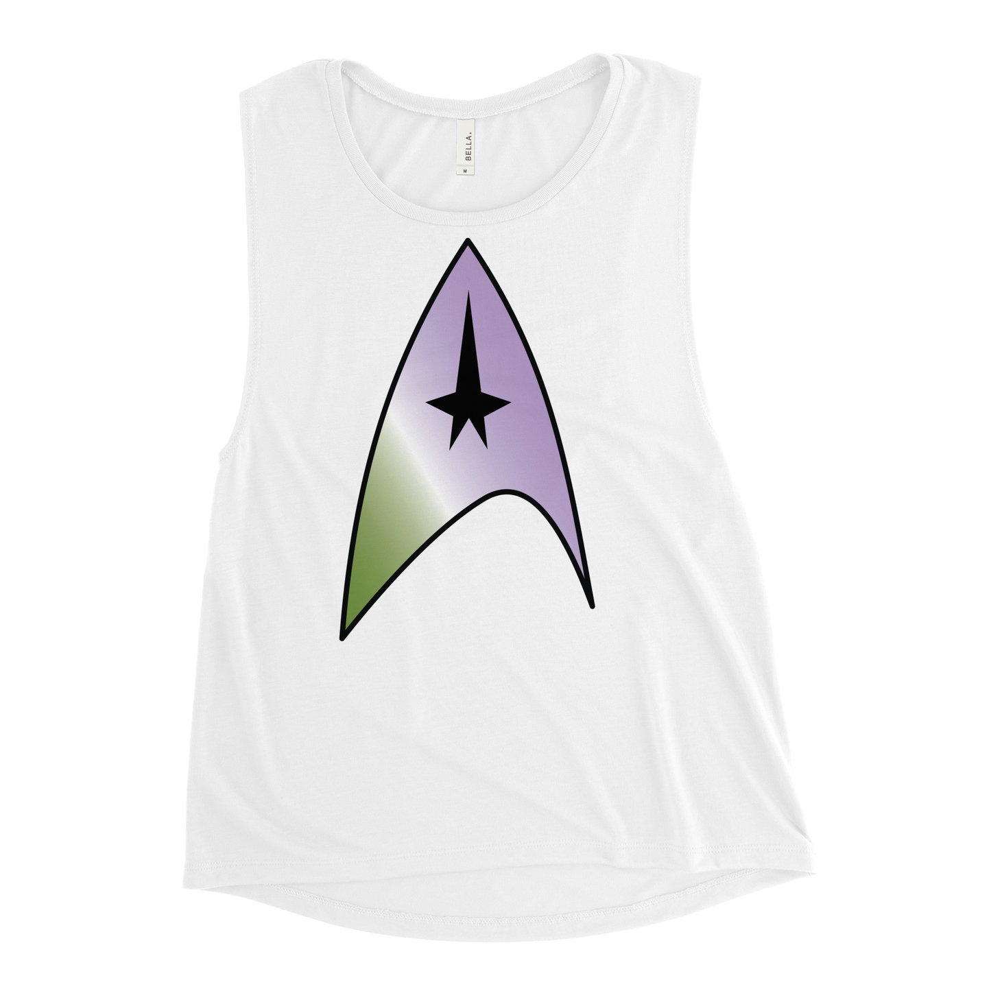 Starfleet Insignia - Genderqueer Pride Ladies’ Muscle Tank