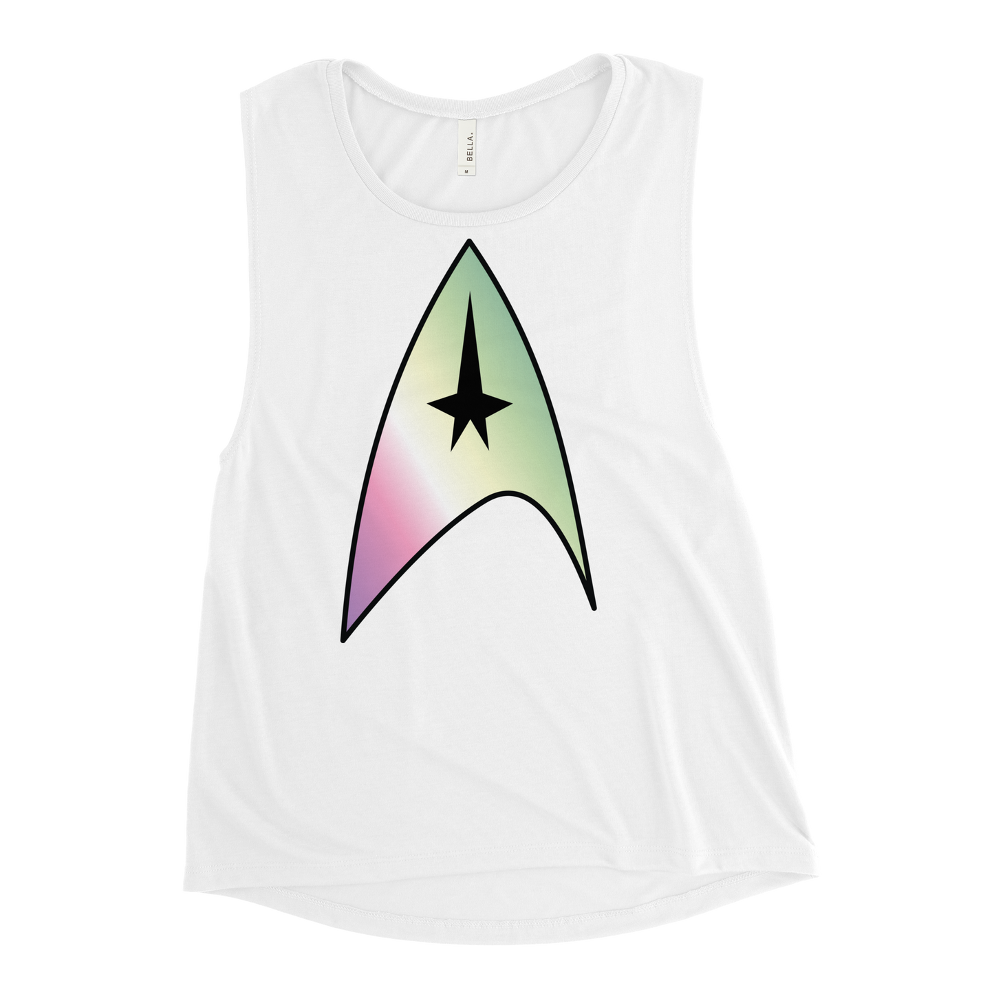 Starfleet Insignia - Genderfae Pride Ladies’ Muscle Tank