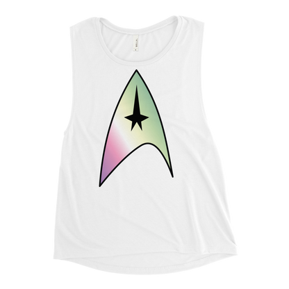 Starfleet Insignia - Genderfae Pride Ladies’ Muscle Tank