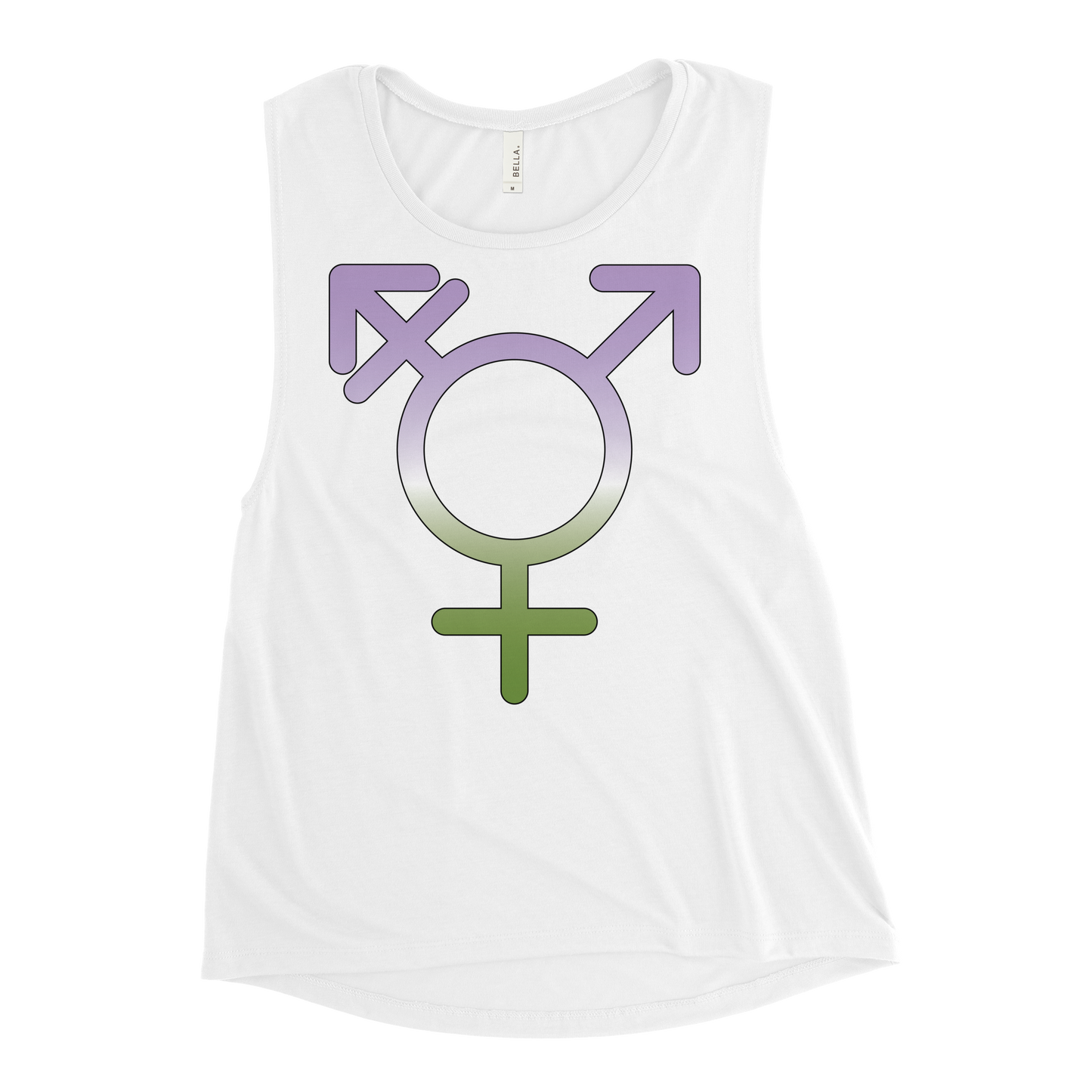 Transgender Symbol - Genderqueer Pride Ladies’ Muscle Tank