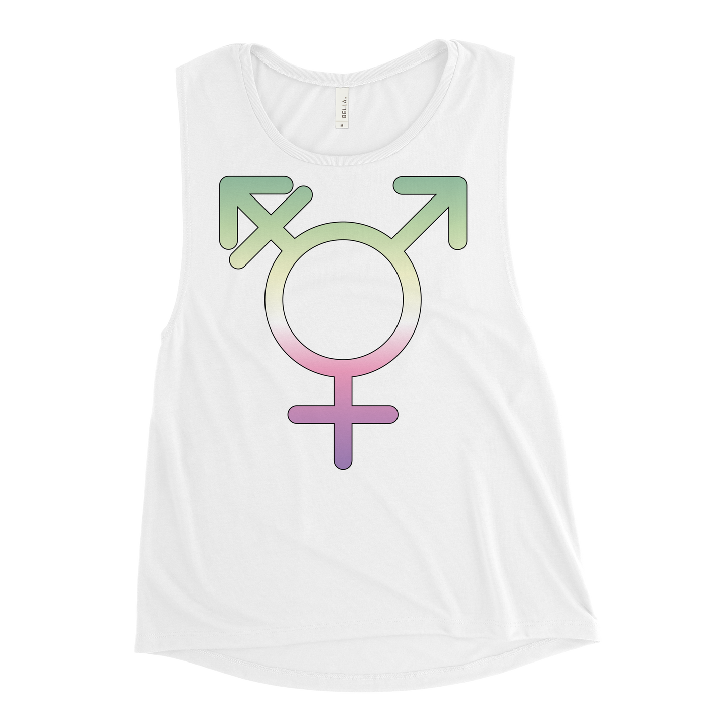 Transgender Symbol - Genderfae Pride Ladies’ Muscle Tank