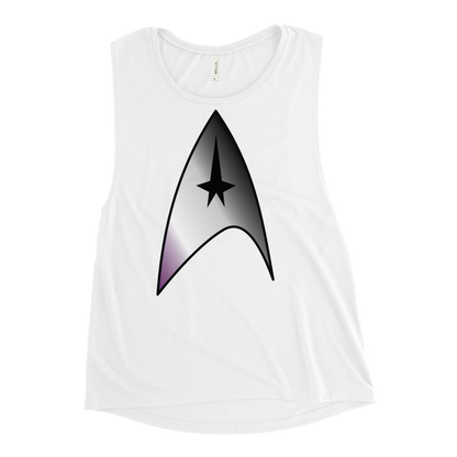 Starfleet Insignia - Asexual/Demisexual Pride Ladies’ Muscle Tank