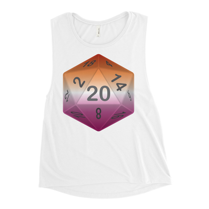 Pride Dice - Lesbian Ladies’ Muscle Tank