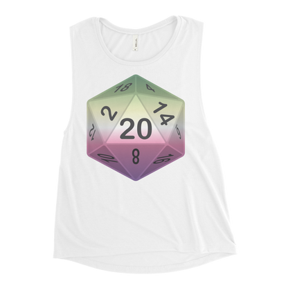 Pride Dice - Genderfae Ladies’ Muscle Tank