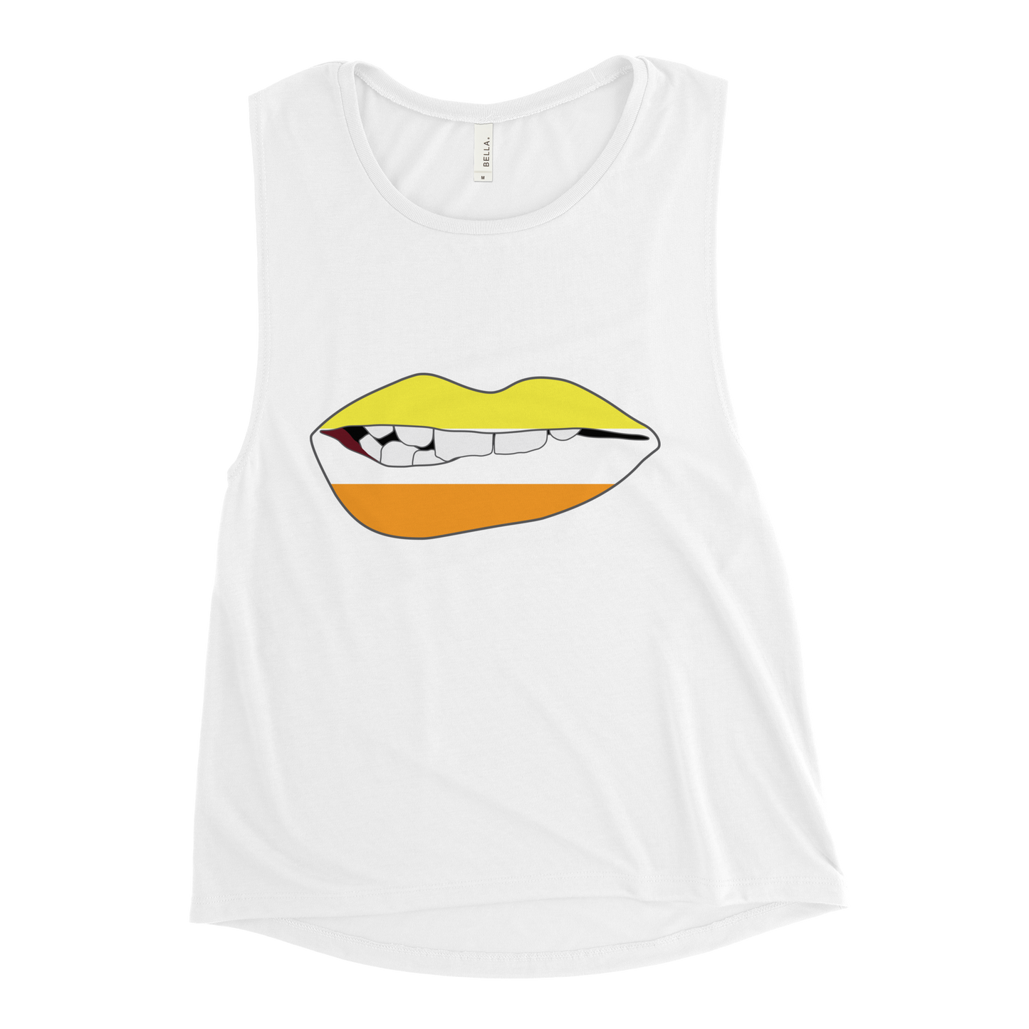 Biting Lips - Maverique Flag Ladies’ Muscle Tank