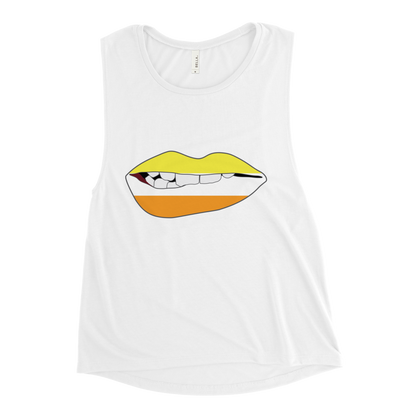 Biting Lips - Maverique Flag Ladies’ Muscle Tank