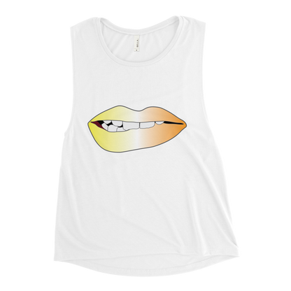 Biting Lips - Maverique Pride - Gradient Ladies’ Muscle Tank