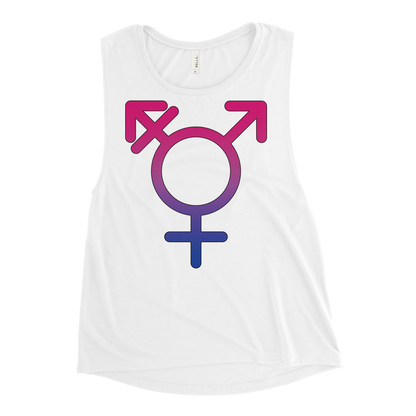 Transgender Symbol - Bisexual Pride Ladies’ Muscle Tank