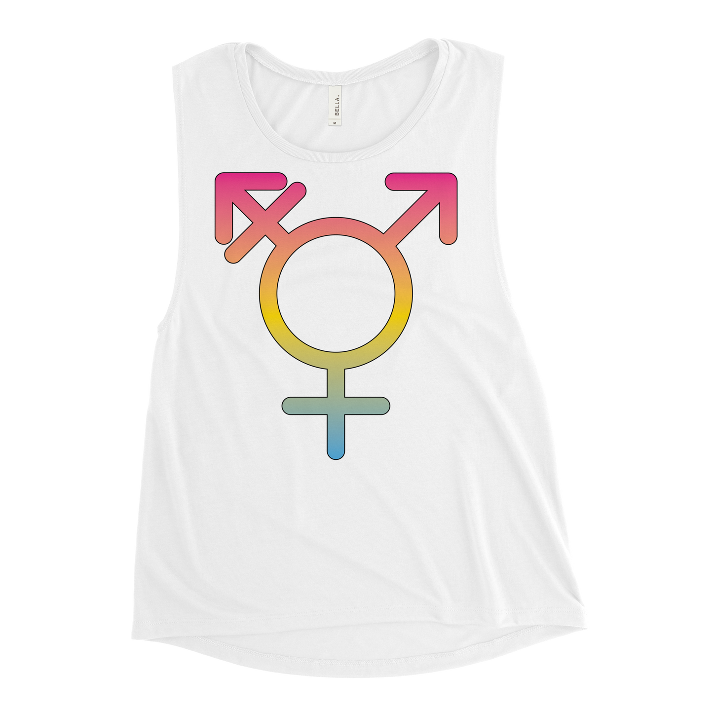 Transgender Symbol - Pansexual Pride Ladies’ Muscle Tank