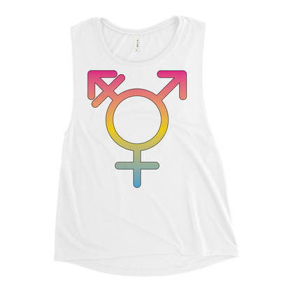 Transgender Symbol - Pansexual Pride Ladies’ Muscle Tank