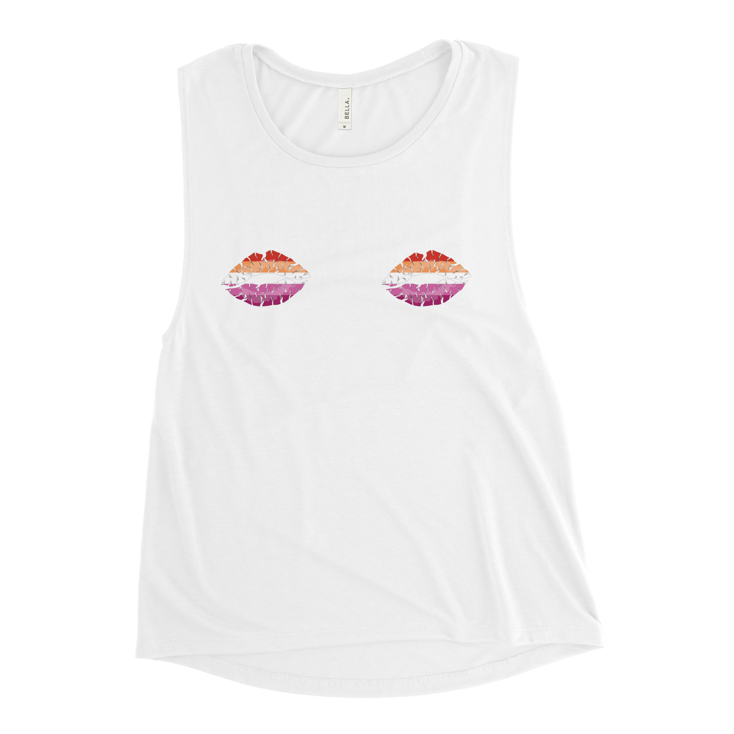 Lesbian Boob Kisses Ladies’ Muscle Tank