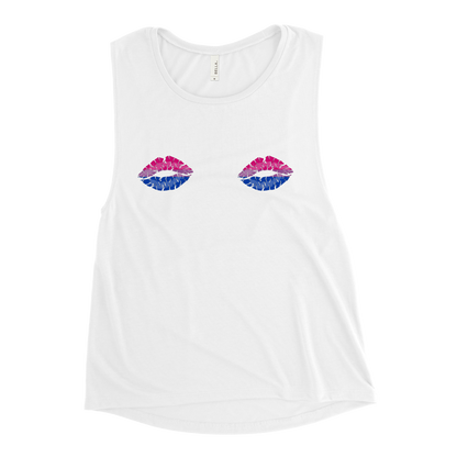 Bi Boob Kisses Ladies’ Muscle Tank