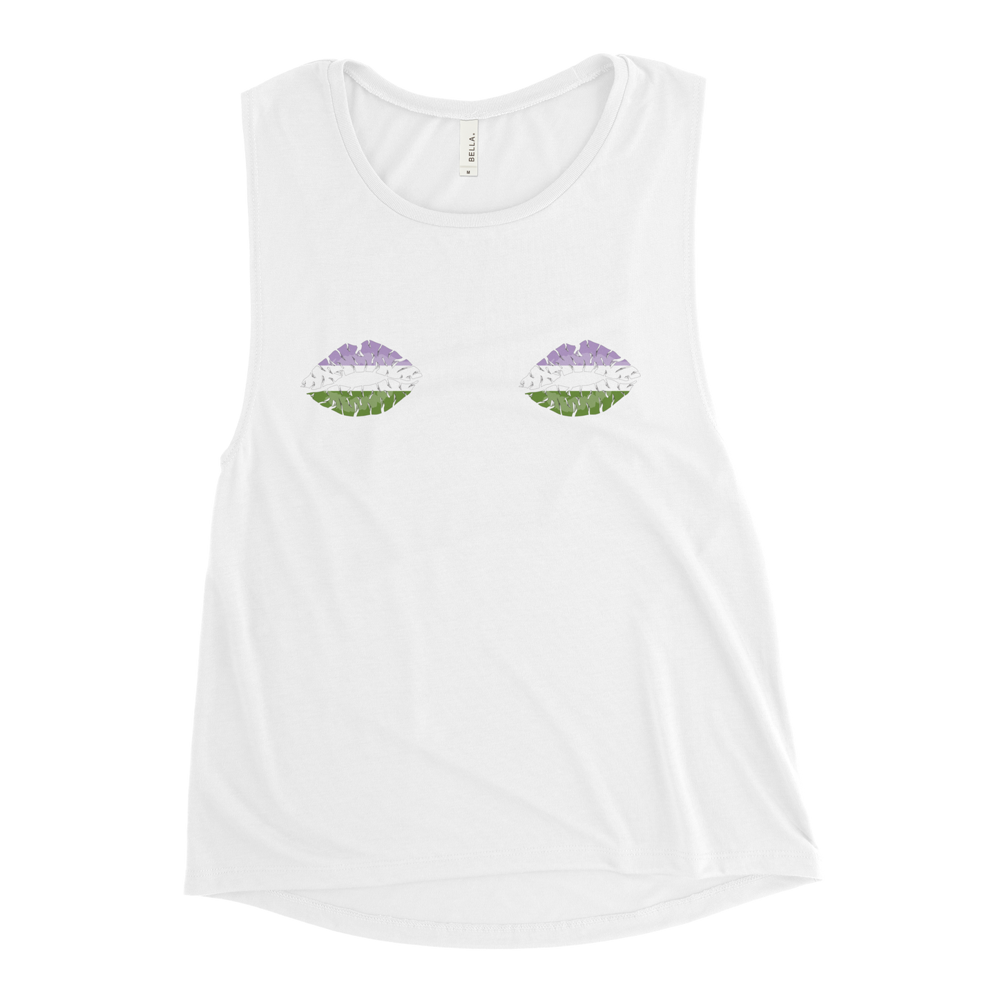 Genderqueer Boob Kisses Ladies’ Muscle Tank