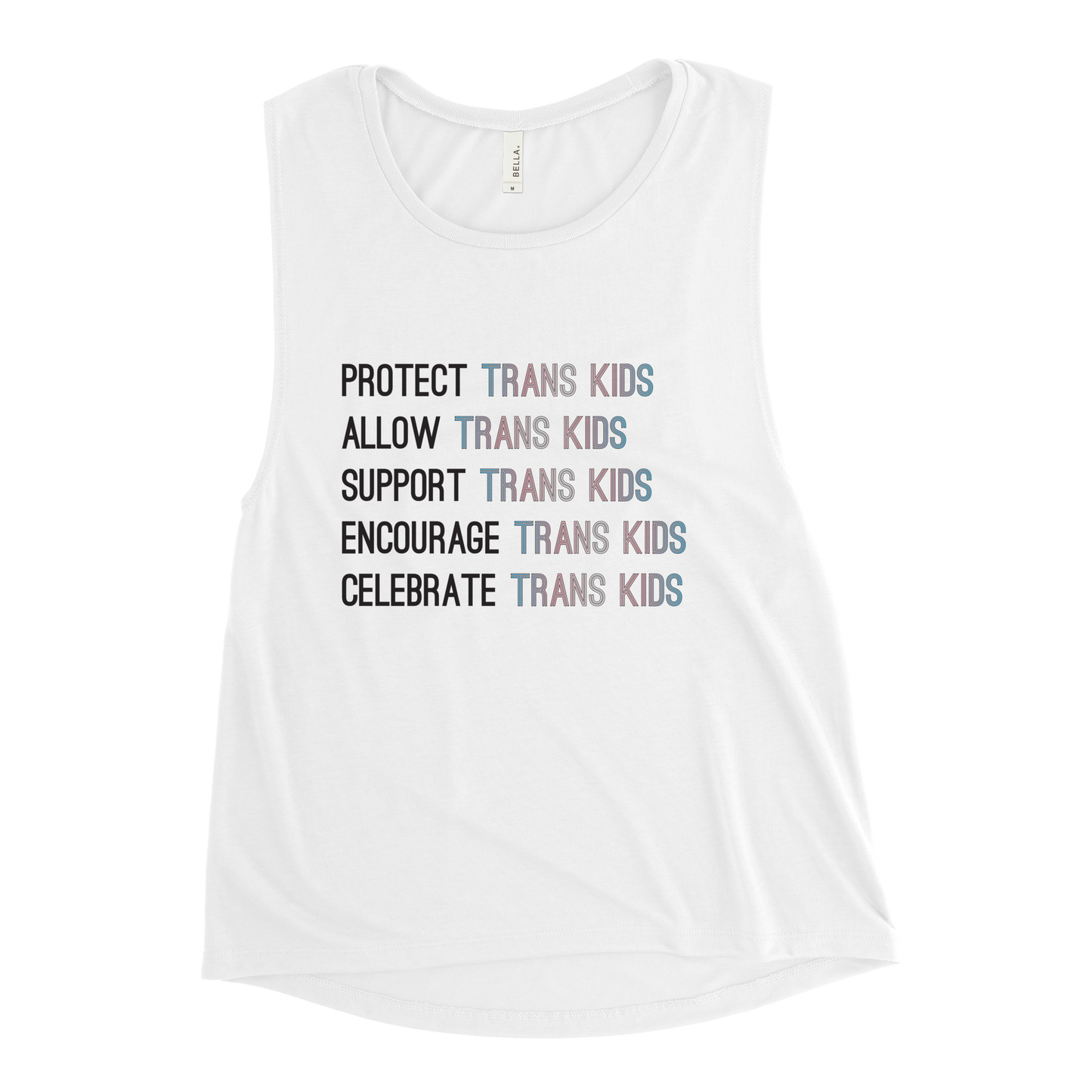 Support Trans Kids Ladies’ Muscle Tank