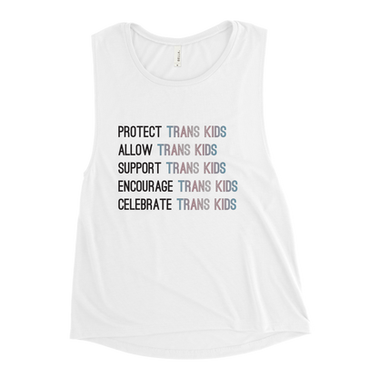 Support Trans Kids Ladies’ Muscle Tank