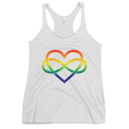 Polyamory Infinity Heart - Rainbow Women's Racerback Tank