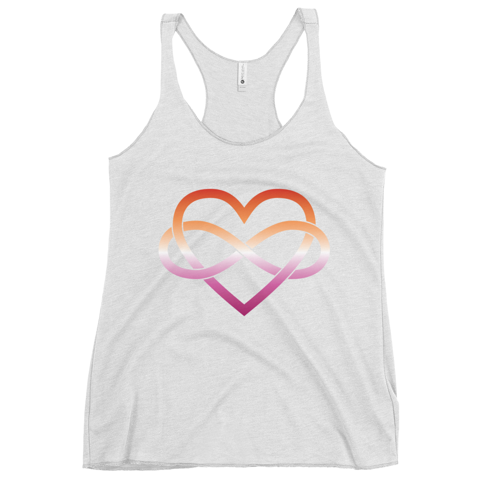 Polyamory Infinity Heart - Lesbian Women's Racerback Tank