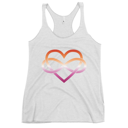 Polyamory Infinity Heart - Lesbian Women's Racerback Tank