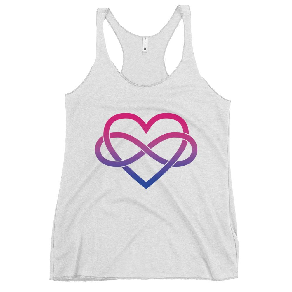 Polyamory Infinity Heart - Bisexual Women's Racerback Tank