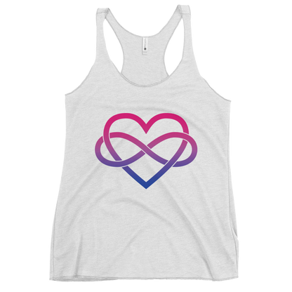 Polyamory Infinity Heart - Bisexual Women's Racerback Tank