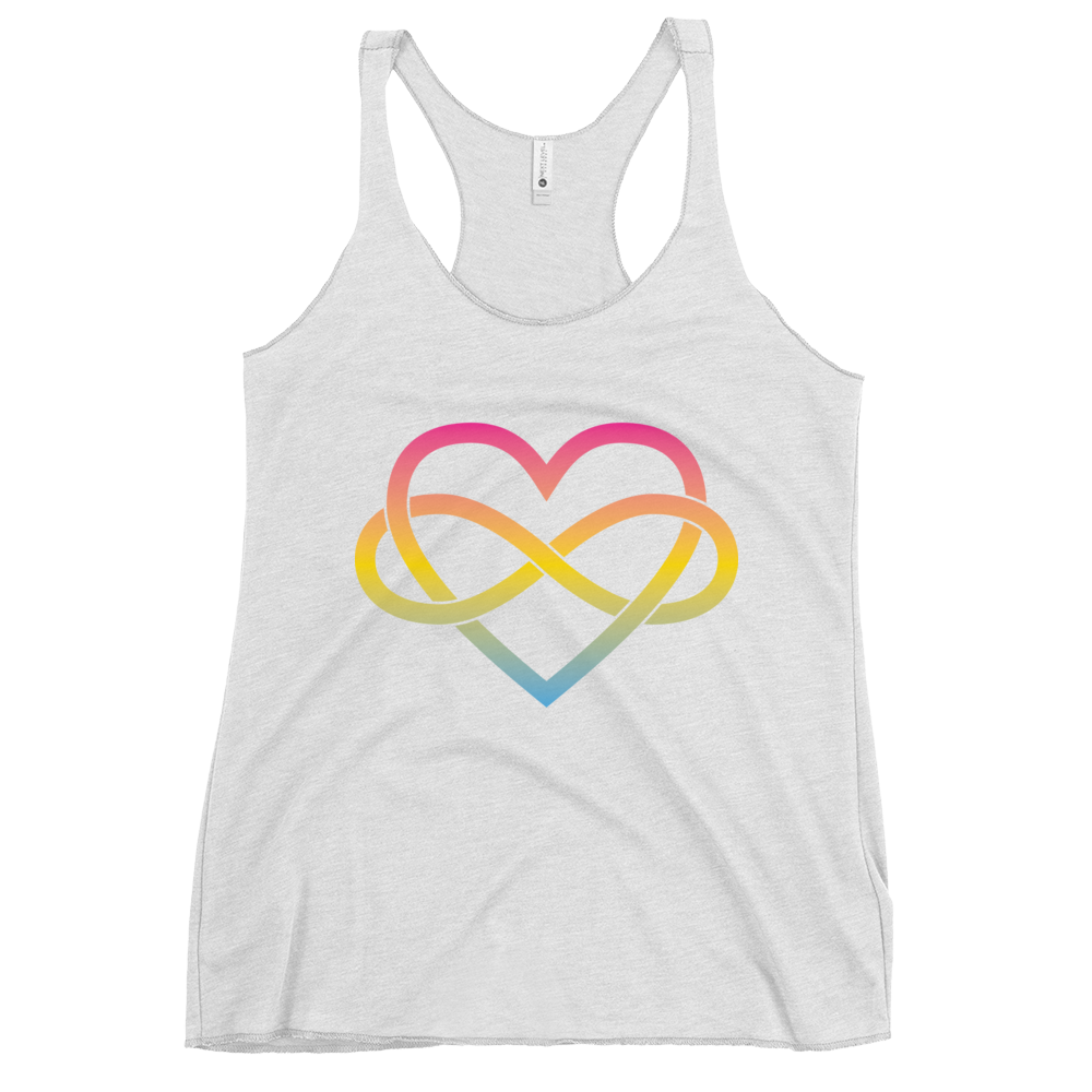 Polyamory Infinity Heart - Pansexual Women's Racerback Tank