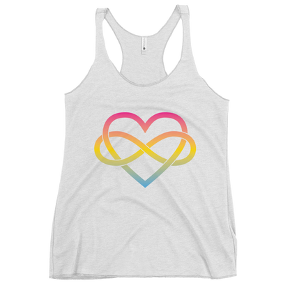 Polyamory Infinity Heart - Pansexual Women's Racerback Tank