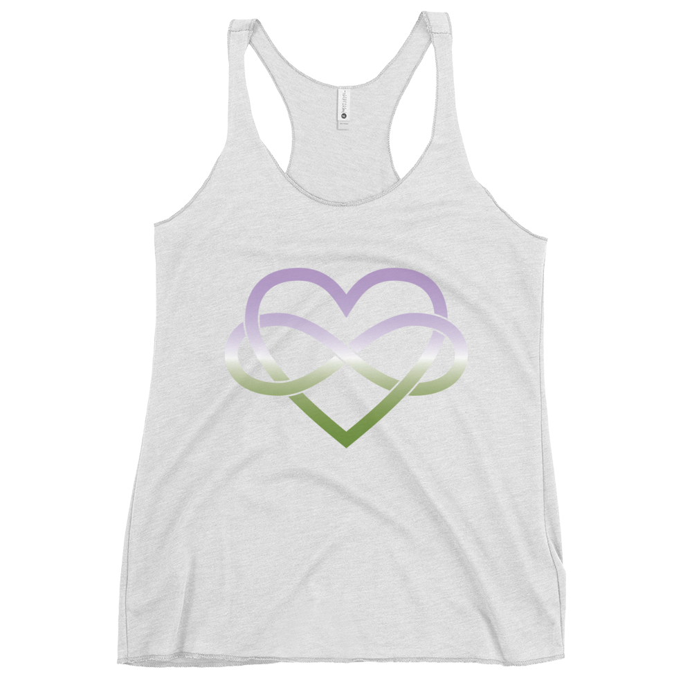 Polyamory Infinity Heart - Genderqueer Women's Racerback Tank