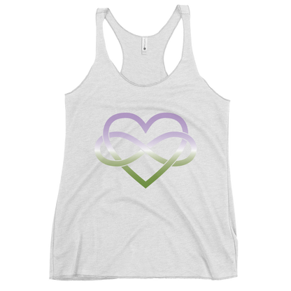 Polyamory Infinity Heart - Genderqueer Women's Racerback Tank