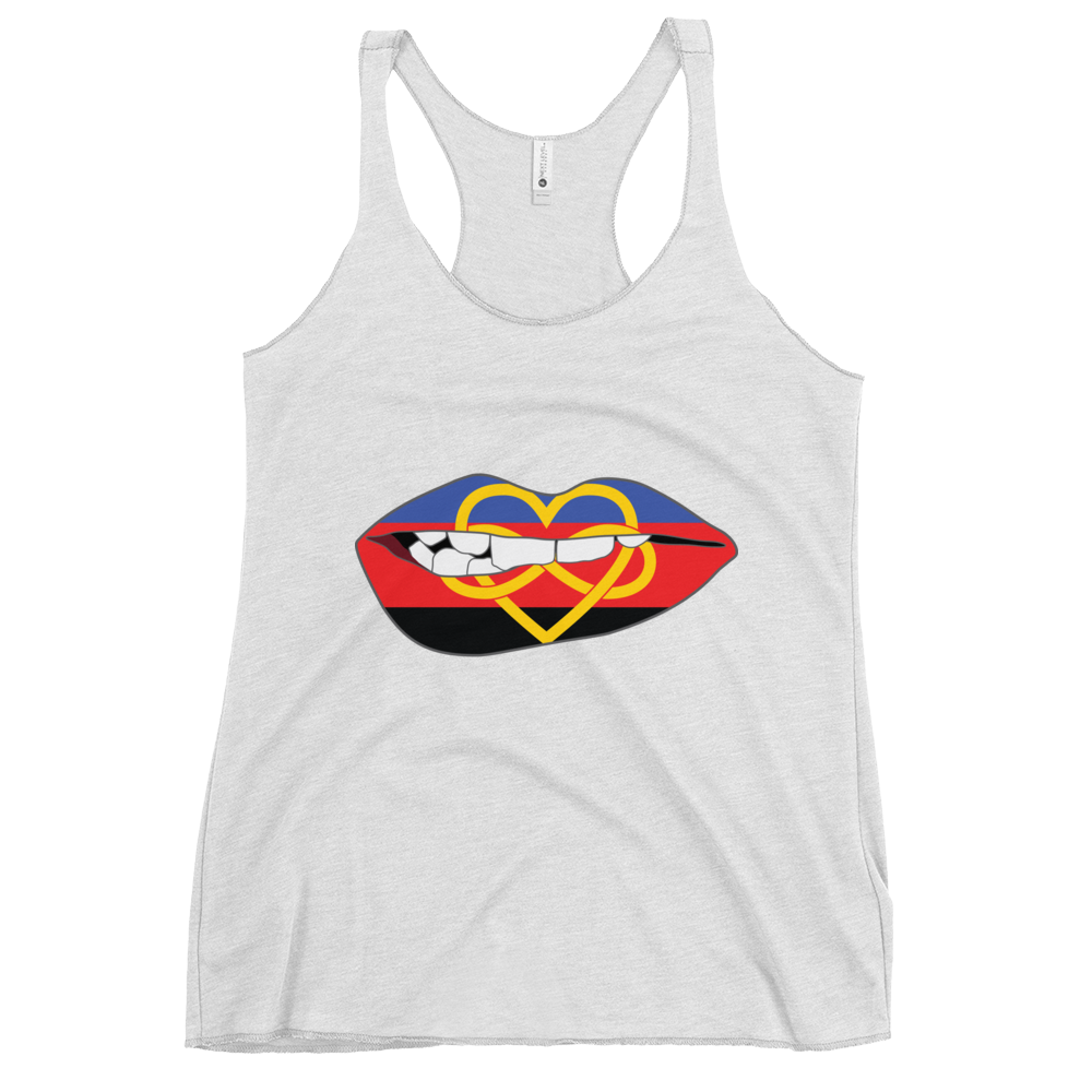 Biting Lips - Polyamory Flag Women's Racerback Tank