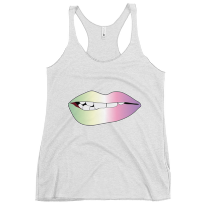 Biting Lips - Genderfae Pride - Gradient Women's Racerback Tank