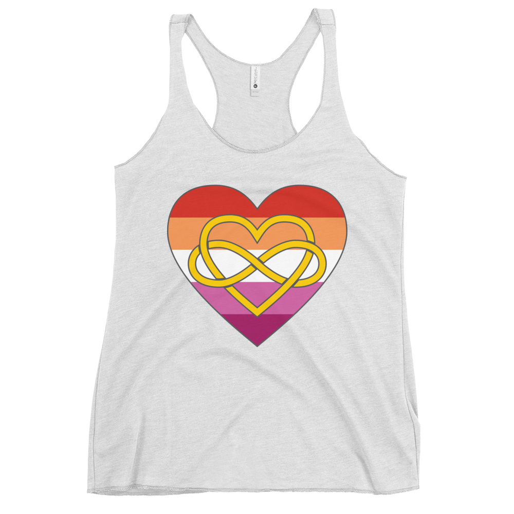 Polyamory Infinity Heart Lesbian Pride Women's Racerback Tank