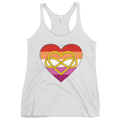 Polyamory Infinity Heart Lesbian Pride Women's Racerback Tank