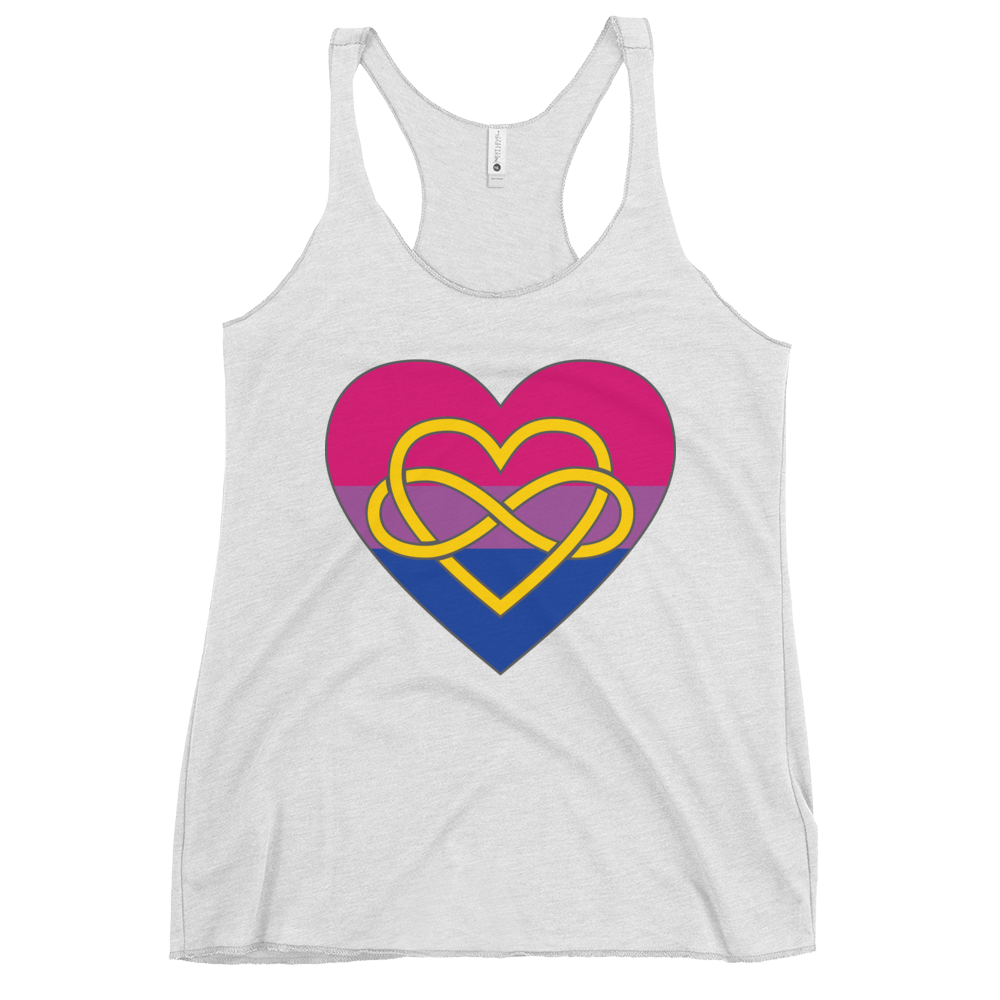 Polyamory Infinity Heart Bisexual Pride Women's Racerback Tank