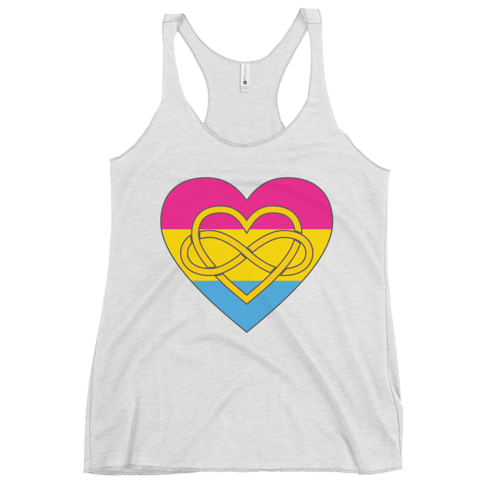 Polyamory Infinity Heart Pansexual Pride Women's Racerback Tank