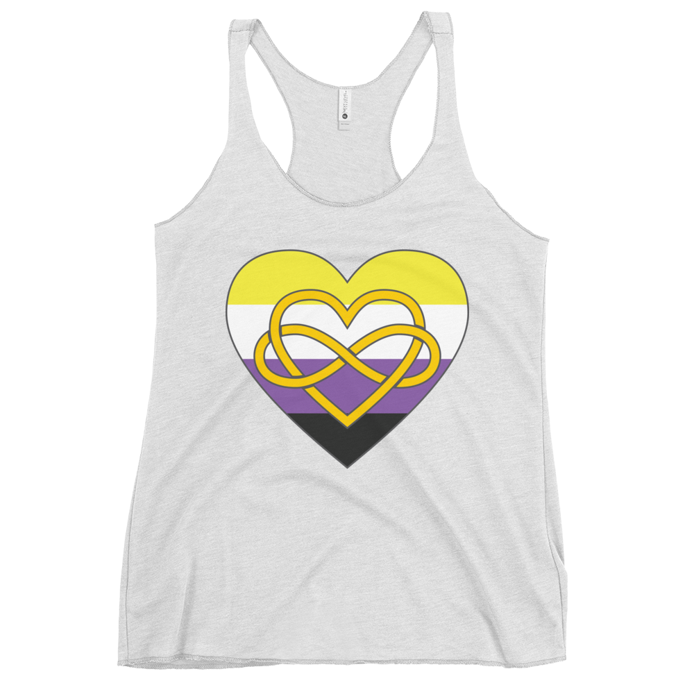 Polyamory Infinity Heart Non-binary Pride Women's Racerback Tank