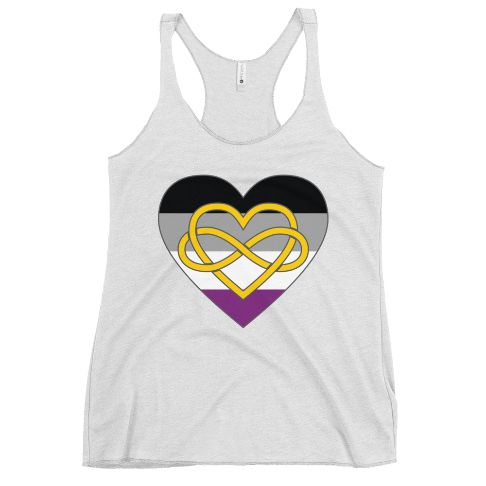 Polyamory Infinity Heart Asexual Pride Women's Racerback Tank