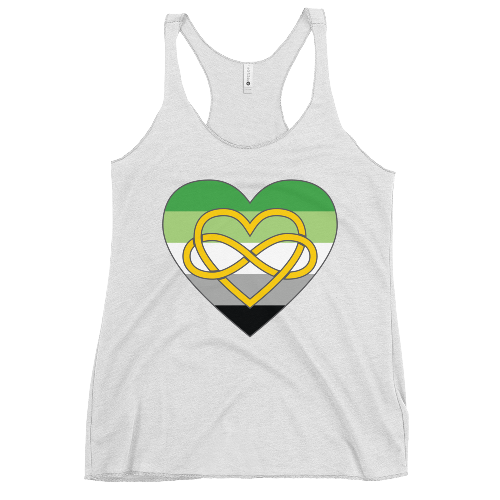 Polyamory Infinity Heart Aromantic Pride Women's Racerback Tank