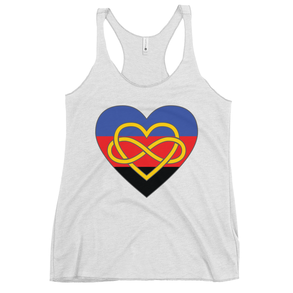 Polyamory Infinity Heart Pride Women's Racerback Tank