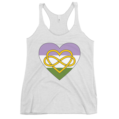 Polyamory Infinity Heart Genderqueer Pride Women's Racerback Tank