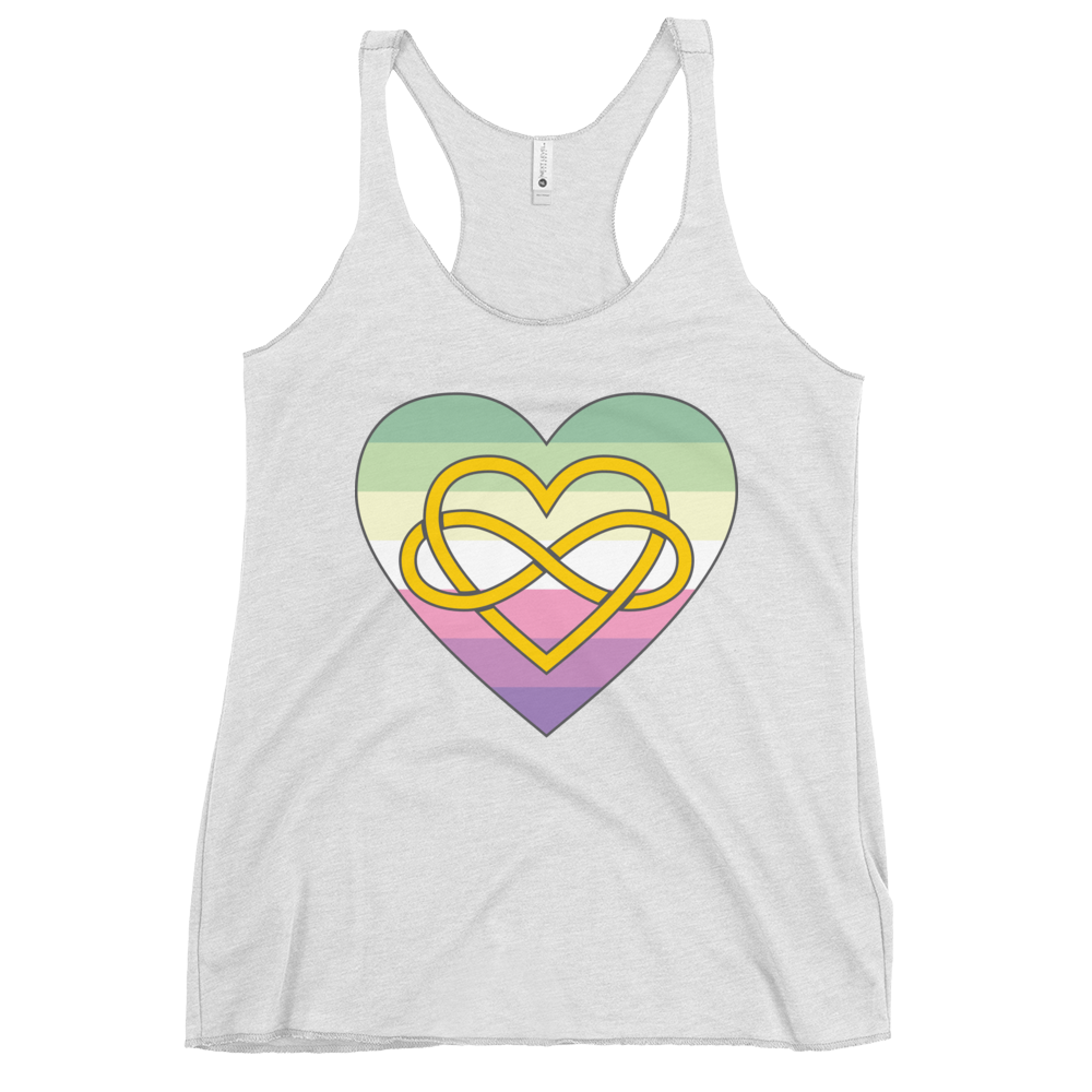 Polyamory Infinity Heart Genderfae Pride Women's Racerback Tank