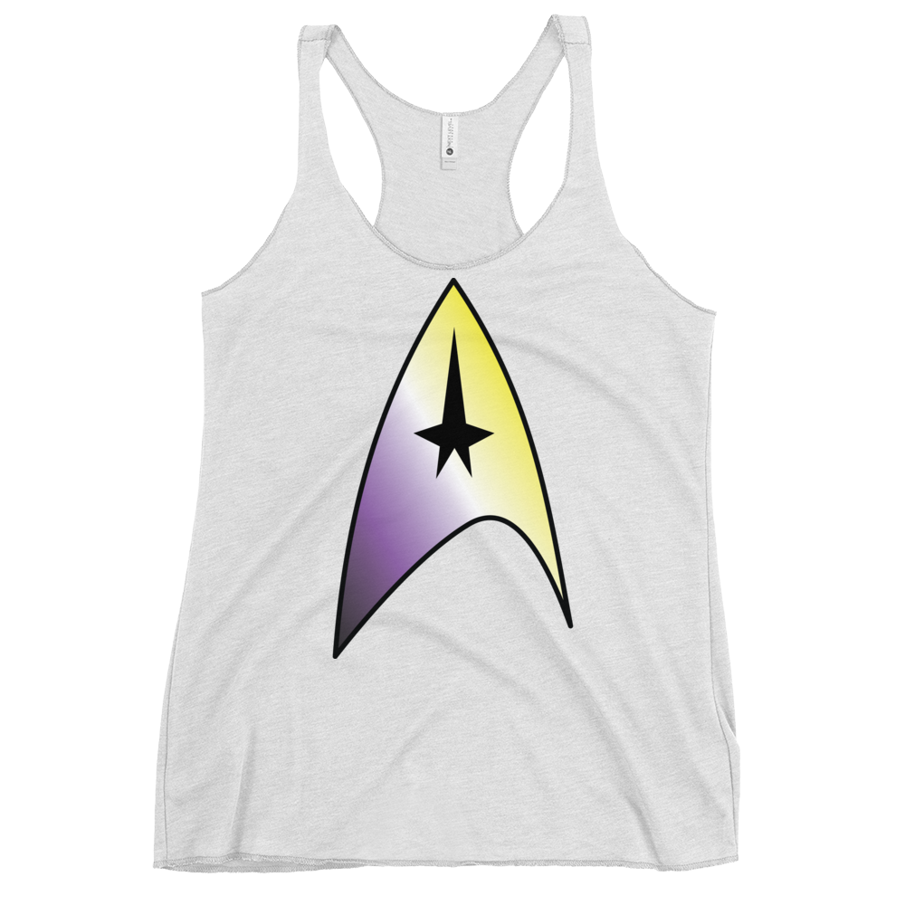 Starfleet Insignia - Non-binary Pride Women's Racerback Tank