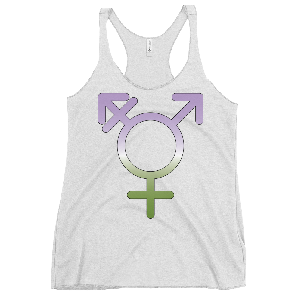 Transgender Symbol - Genderqueer Pride Women's Racerback Tank