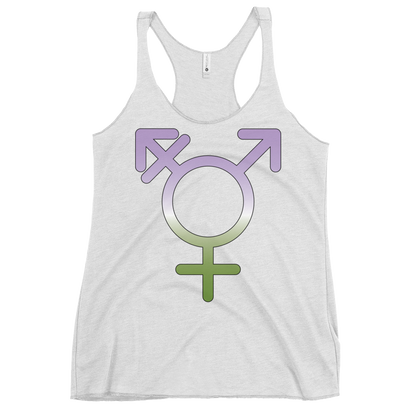 Transgender Symbol - Genderqueer Pride Women's Racerback Tank